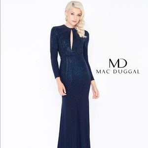 MacDuggal Midnight Blue Gown for Prom Homecoming